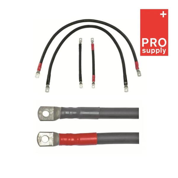 Batterikabel +25mm 0,8m, vælg mellem rød eller sort kabel