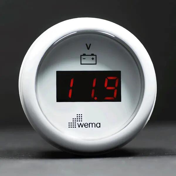 Voltmeter Wema digital hvid