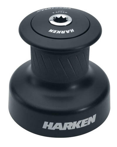 Harken Radial spil plain top med 2 gear og sort top ( Kun 3 stk. på lager )