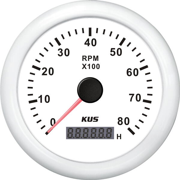 Kus omdr tæller benzin 0-8000 omdr.1.-10p 1 med timetæller 12/24v ø