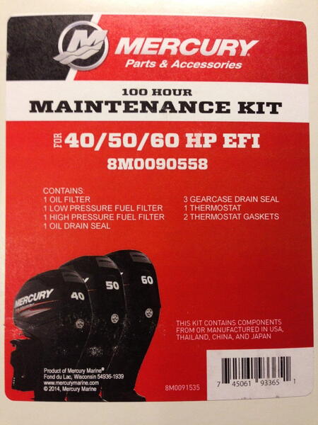 100 Hour Maintenance Kit 40/50/60 EFI