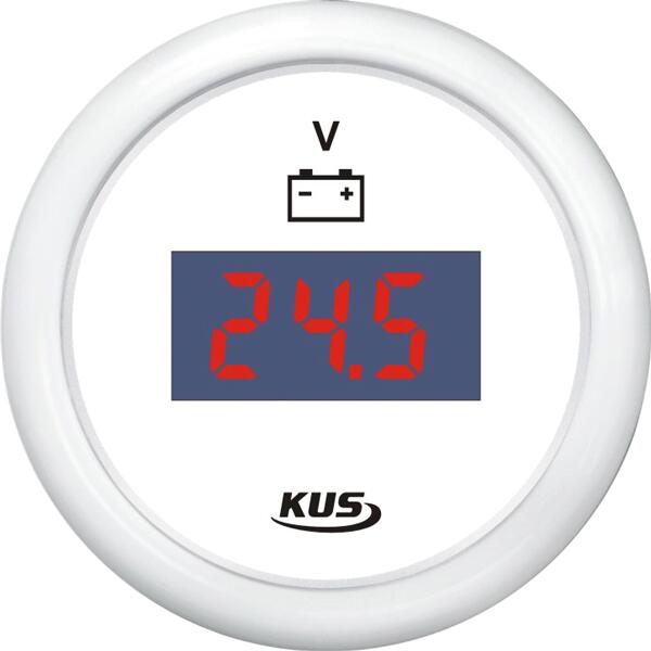 Kus digital voltmeter 9-32v 12/24v. Fås i Sort eller Hvid
