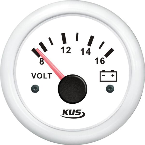Kus voltmeter12v. Fås i Sort eller Hvid