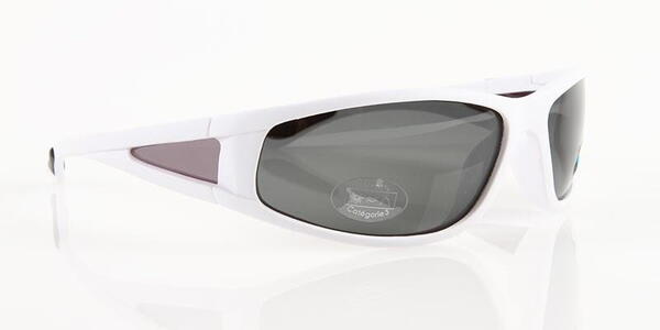 Solbriller Hvide, UV400, røgfarvet glas