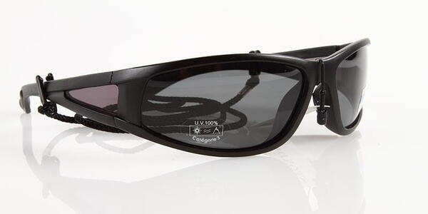 Solbriller sorte, UV400, Røgfarvet glas