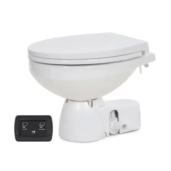 Toilet Jabsco 12V Quiet Flush E2, Stor skål