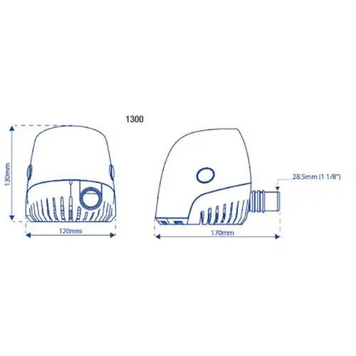 Lænsepumpe Whale Orca 1300gph 12V