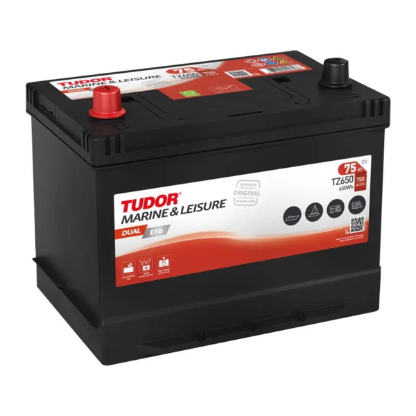 Tudor/Exide marinebatteri 75Ah, 12V