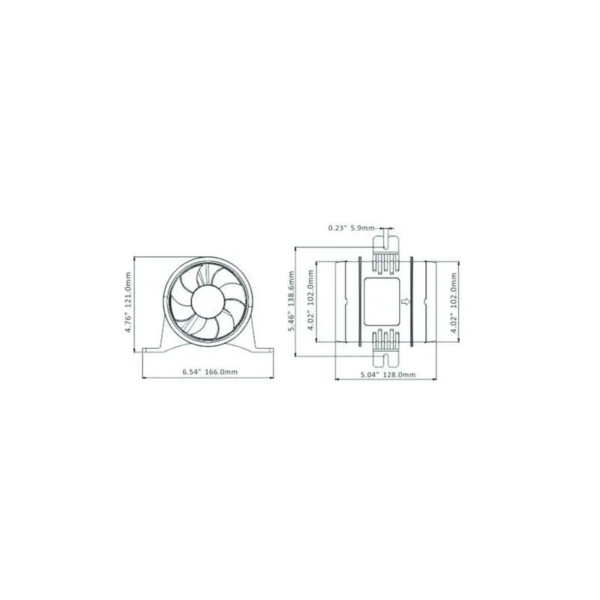 Motorrumsventilator Frimont. 100mm