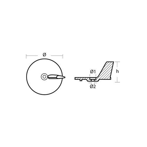 ANODE YAMAHA ZN OEM: 664.45371.01