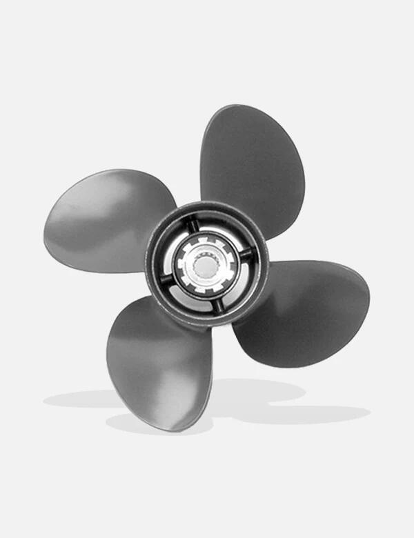 4-bladet aluminium 12 3/4 x 17" Honda højre propel, 58134-ZW1-017AH