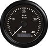 Kus omdr. tæller med timetæller til Benzinmotorer  0-4000 1.-10p 12/24 volt