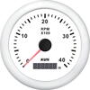 Kus omdr. tæller med timetæller til Benzinmotorer  0-4000 1.-10p 12/24 volt