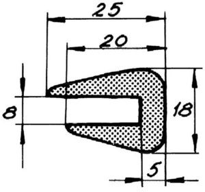 Rælingsliste RL2 Fås i  10 eller 15 meter længde