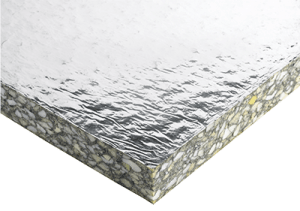 Lyddæmpningsplade 500 x 1000 x 30 mm, aluminium overflade
