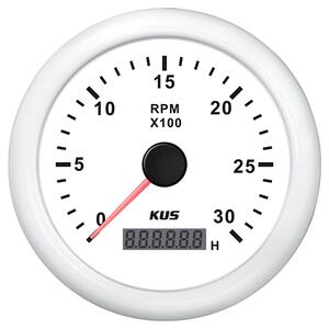 Kus omdr. tæller diesel 0-3000 omdr. 0.5-250 med timetæller